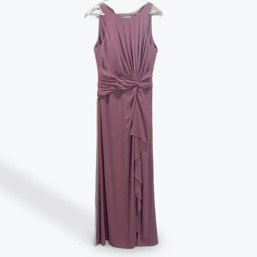 NWT David's Bridal Elegant Mauve Chianti Sleeveless Floor Length Dress Size 10